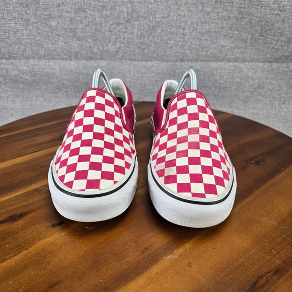 Vans Classic Slip-On Checkerboard Raspberry Pink White Mens 8.5 Womens 10 751505 - Picture 12 of 13